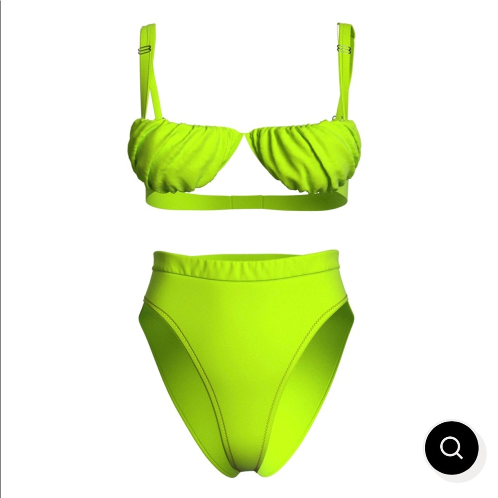 Hanifa Co. Zina Bikini in Lime Green